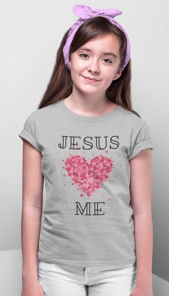 Christian Girls T-Shirts - Jesus Loves Me - Share Your Faith with Fun and Durable Christian Apparel Girls T-Shirts