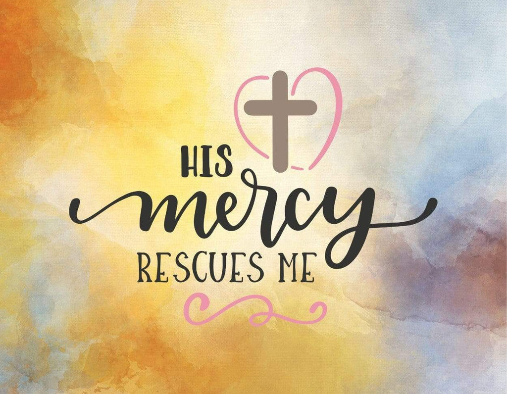 His mercy rescues me - Sipper Bottle - (Drink Up the Word of God) Christian Gift Sipper Bottles for Daily Inspiration