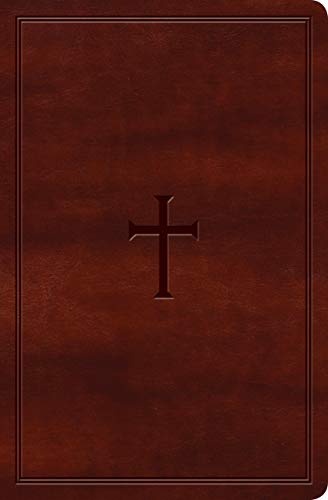 KJV Large Print Personal Size Reference Bible, Brown LeatherTouch, Red Letter, Ribbon Marker, Smythe-Sewn, Two-Column Text, Concordance, Presentation Page, Full-Color Maps, Easy-to-Read Font Size
