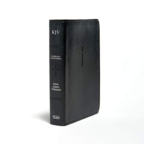 KJV Everyday Study Bible, Black LeatherTouch, Black Letter, Pure Cambridge Text, Study Notes and Comentary, Illustrations, Aricles, Charts, Easy-to-Carry, Easy-to-Read Bible MCM Type