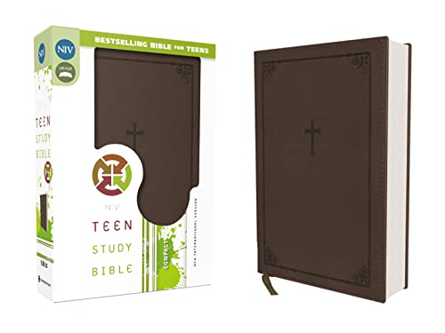 Holy Bible: New International Version, Chocolate, Italian Duo-Tone Teen Study Imitation Leather