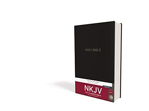 NKJV, Gift and Award Bible, Leather-Look, Black, Red Letter, Comfort Print: Holy Bible, New King James Version