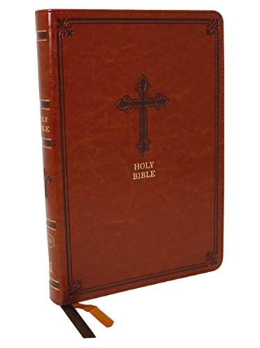 KJV, Thinline Bible, Large Print, Leathersoft, Brown, Red Letter, Comfort Print: Holy Bible, King James Version