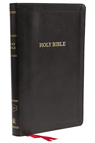 KJV, Deluxe Thinline Reference Bible, Leathersoft, Black, Red Letter, Comfort Print: Holy Bible, King James Version