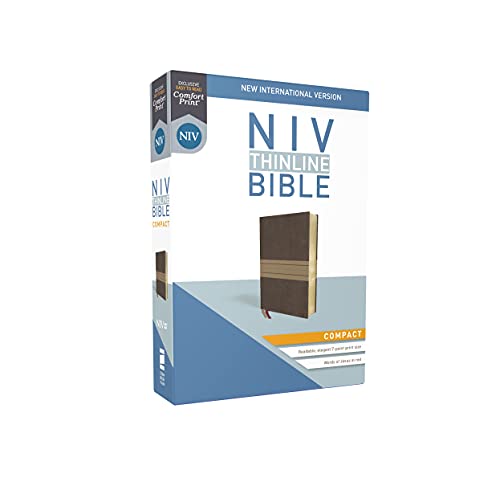 Holy Bible: New International Version, Chocolate / Tan, Leathersoft, Thinline