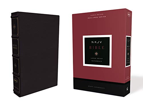 NKJV, Large Print Verse-by-Verse Reference Bible, Maclaren Series, Leathersoft, Black, Comfort Print: Holy Bible, New King James Version