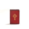 KJV Large Print Compact Reference Bible, Celtic Cross Crimson LeatherTouch