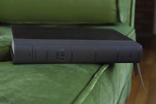 NIV, Personal Size Bible, Large Print, Leathersoft, Black, R