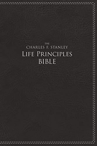 The Charles F. Stanley Life Principles Bible: New International Version, Charcoal Leathersoft