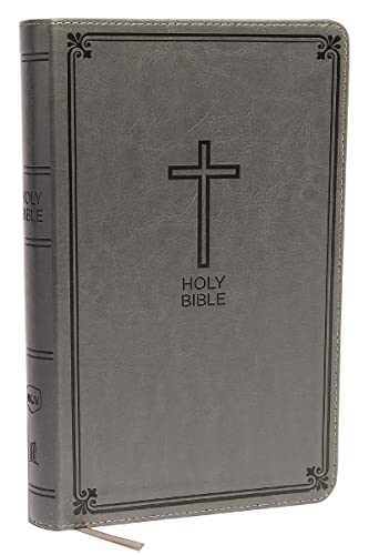 NKJV, Deluxe Gift Bible, Leathersoft, Gray, Red Letter, Comfort Print: Holy Bible, New King James Version