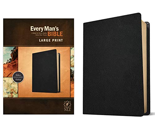 NLT Every Man's Bible, Large Print, Black Genuine Leather