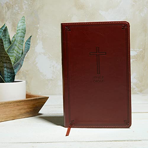 KJV, Deluxe Gift Bible, Leathersoft, Brown, Red Letter, Comfort Print: Holy Bible, King James Version