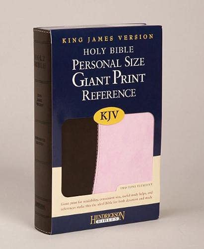 Personal Size Giant Print Reference Bible-KJV: KJV Personal Size Reference Bible, Chocolate / Pink