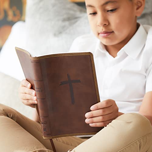 NKJV, Holy Bible for Kids, Leathersoft, Brown, Comfort Print: Holy Bible, New King James Version
