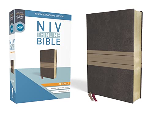 Holy Bible: New International Version, Chocolate / Tan, Leathersoft, Thinline