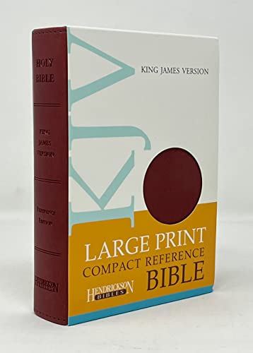 KJV Large Print Compact Reference Bible (Red Letter, Bonded Leather, Burgundy)