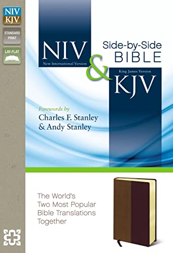 NIV & KJV Side-by-Side Bible: New International Version, King James Version, Tan/Black Cherry, Italian Duo-Tone