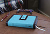 Holy Bible: New International Version, Turquoise/Chocolate, Leathersoft, Thinline, Red Letter