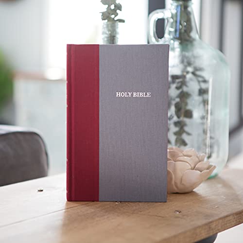 KJV, Thinline Reference Bible, Cloth over Board, Burgundy/Gray, Red Letter, Comfort Print: Holy Bible, King James Version