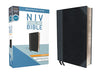 Holy Bible: New International Version, Black/Gray Leathersoft, Thinline Bible: Red Letter Edition