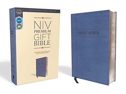 NIV, Premium Gift Bible, Leathersoft, Navy, Red Letter Editi