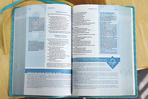Quest Study Bible: New International Version, Teal, Leathersoft, Comfort Print, Personal Size
