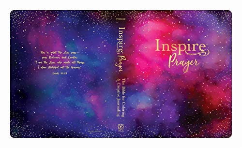 NLT Inspire PRAYER Bible Giant Print (LeatherLike, Purple): The Bible for Coloring & Creative Journaling
