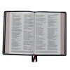 NKJV, Thinline Reference Bible, Large Print, Leathersoft, Black, Red Letter, Comfort Print: Holy Bible, New King James Version