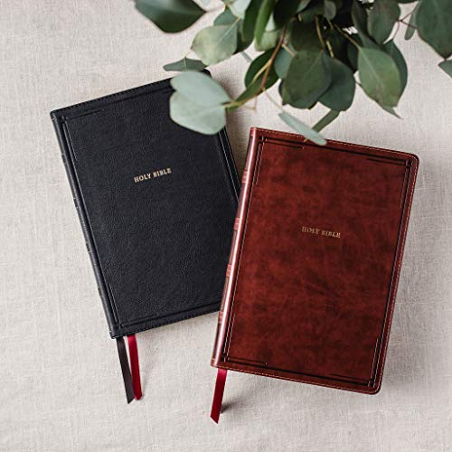 KJV Holy Bible, Giant Print Thinline Bible, Brown Leathersoft, Red Letter, Comfort Print: King James Version: Holy Bible, King James Version