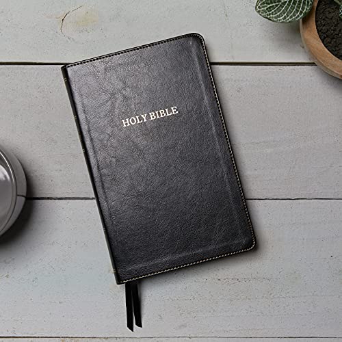 KJV, Thinline Bible, Large Print, Leathersoft, Black, Red Letter, Comfort Print: Holy Bible, King James Version