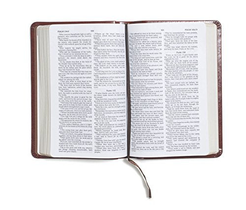 KJV Compact Ultrathin Bible, Brown LeatherTouch