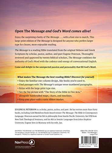 Message Large Print, The: The Bible in Contemporary Language