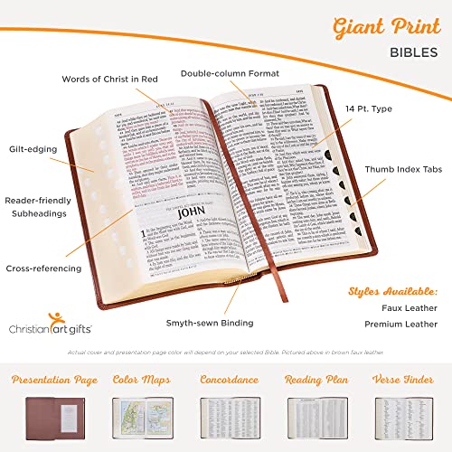 KJV Bible Giant Print 2-Tone Black/Dark Gray