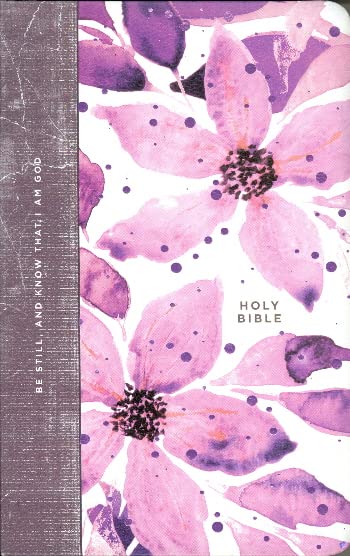 KJV Thinline Bible Comfort Print Purple Floral LS