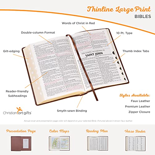KJV Bible Thinline Brown