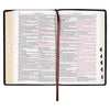 KJV Holy Bible Standard Size Faux Leather Red Letter Edition - Thumb Index & Ribbon Marker, King James Version, Black/Gold Cross