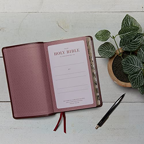 KJV, Thinline Bible, Leathersoft, Red, Thumb Indexed, Red Letter, Comfort Print: Holy Bible, King James Version