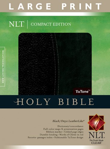 NLT Compact Edition Bible Large Print Tutone Black/Onyx (Compact Edition: NLTSE)