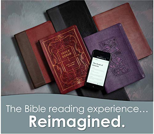 KJV Large Print Thinline Reference Bible, Filament Enabled E: King James Version, Brown & Mahogany Leatherlike, Thinline Reference, Red Letter, Filament Enable,
