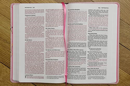 NIV, Bible for Kids, Flexcover, Pink/Gold, Red Letter Editio: Thinline Edition