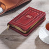 KJV Large Print Compact Bible Burgundy with Zipper Faux Leather