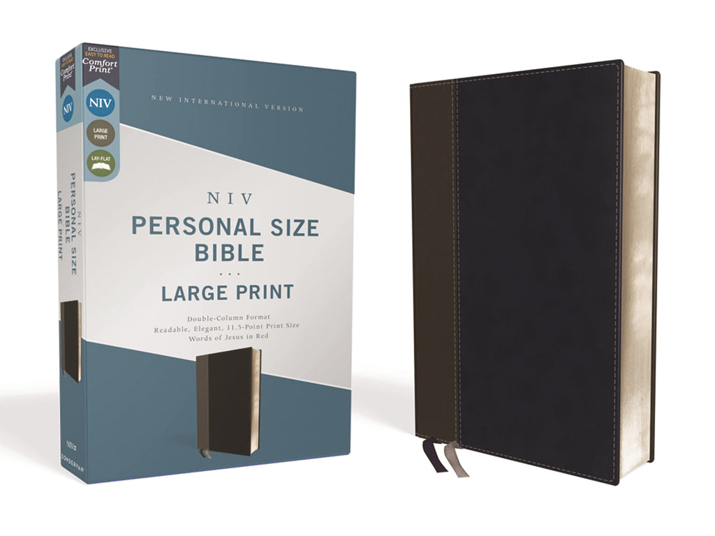 NIV, Personal Size Bible, Large Print, Leathersoft, Black, R Imitation Leather – 26 November 2019