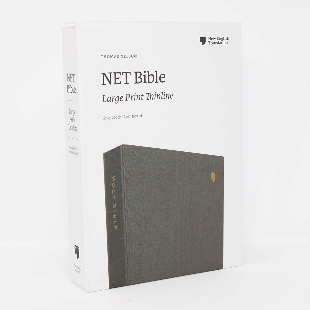 NET Bible, Thinline Large Print, Cloth over Board, Gray, Comfort Print: Holy Bible Hardcover – Large Print, 14 November 2019