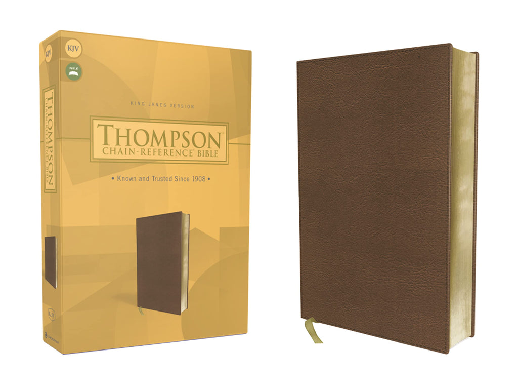 KJV, Thompson Chain-Reference Bible, Leathersoft, Brown, Red Letter: King James Version, Brown, Leathersoft, Red Letter Imitation Leather – Import, 8 June 2021
