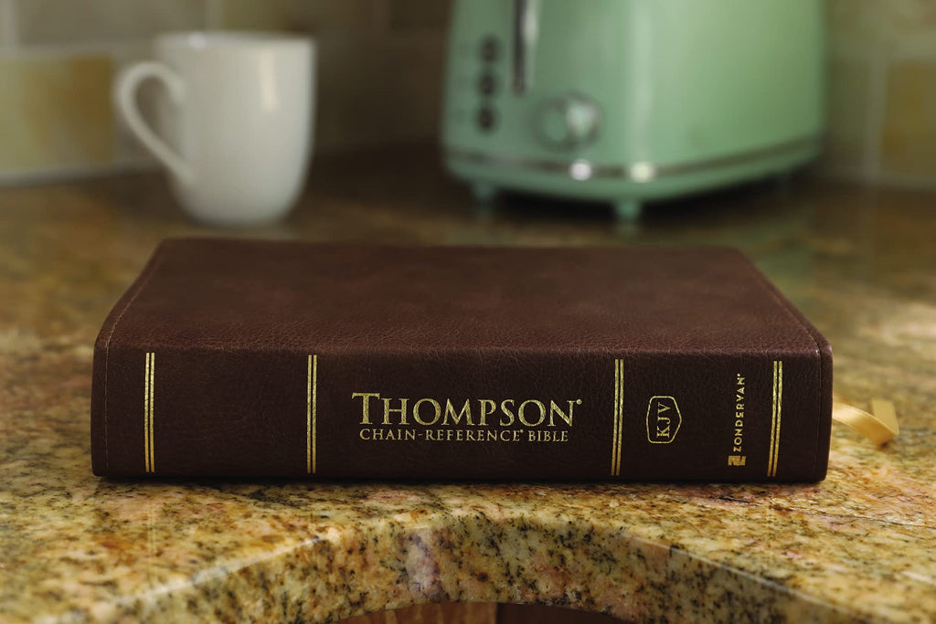 KJV, Thompson Chain-Reference Bible, Handy Size, Leathersoft, Brown, Red Letter: King James Version, Brown, Leathersoft, Red Letter, Handy Size Imitation Leather – Import, 8 June 2021