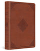 ESV Large Print Compact Bible: Esv Bible Trutone, Terracotta, Ornament Design Leather Bound – Large Print, 30 April 2021