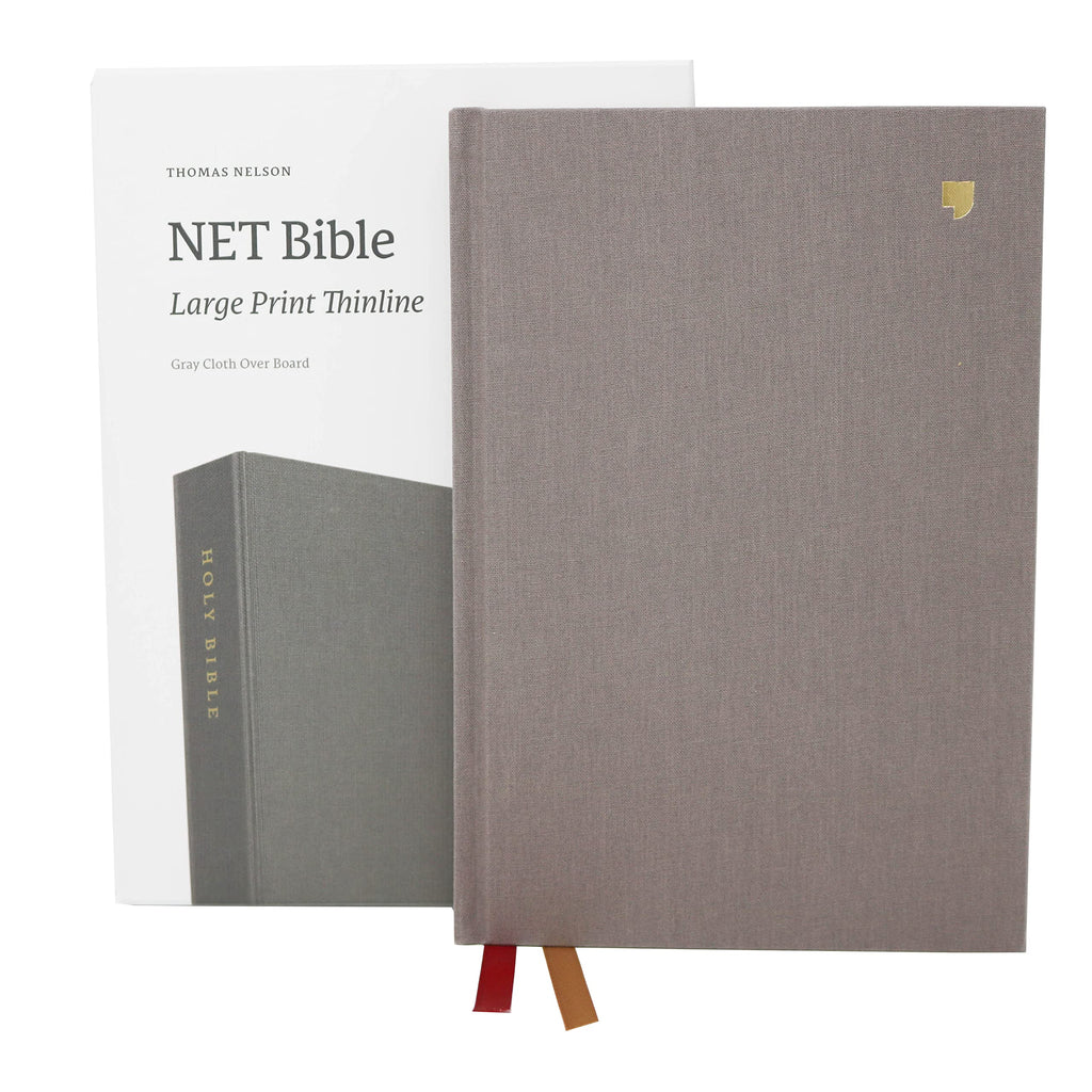 NET Bible, Thinline Large Print, Cloth over Board, Gray, Comfort Print: Holy Bible Hardcover – Large Print, 14 November 2019