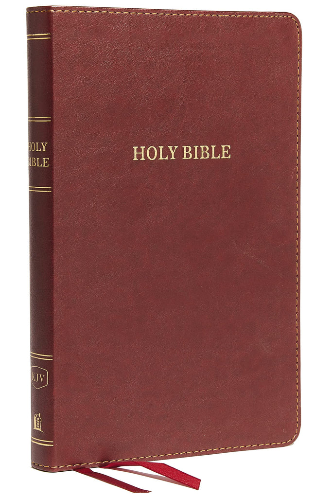 KJV, Thinline Bible, Leathersoft, Burgundy, Red Letter, Comfort Print: Holy Bible, King James Version Imitation Leather