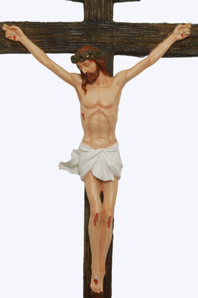 Jesus Crucifix 35 Inch - Beautifully Crafted Jesus Statues: Meaningful Christian Gifts for Every Occasion