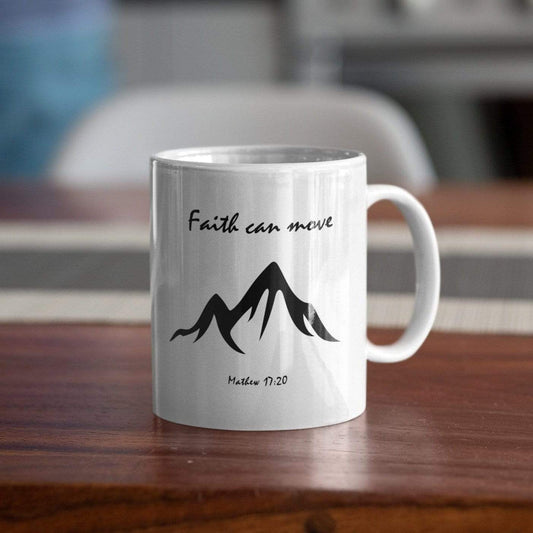 Faith can move Mug - Sip with Scripture: Christian Coffee Mugs for Daily Inspiration - Special Gift for Christian Friends